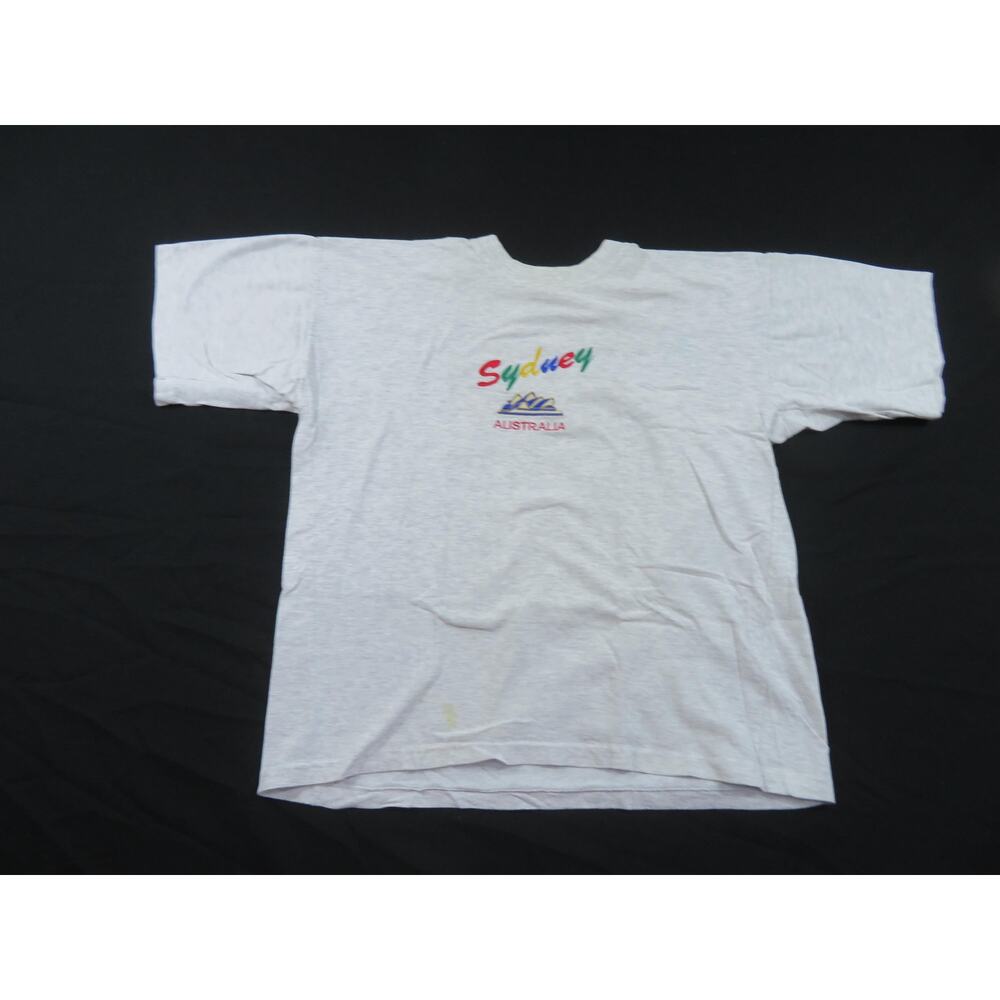 Sydney Opera House Austrailia Souvenir T-Shirt, Gray Sz L 1990s